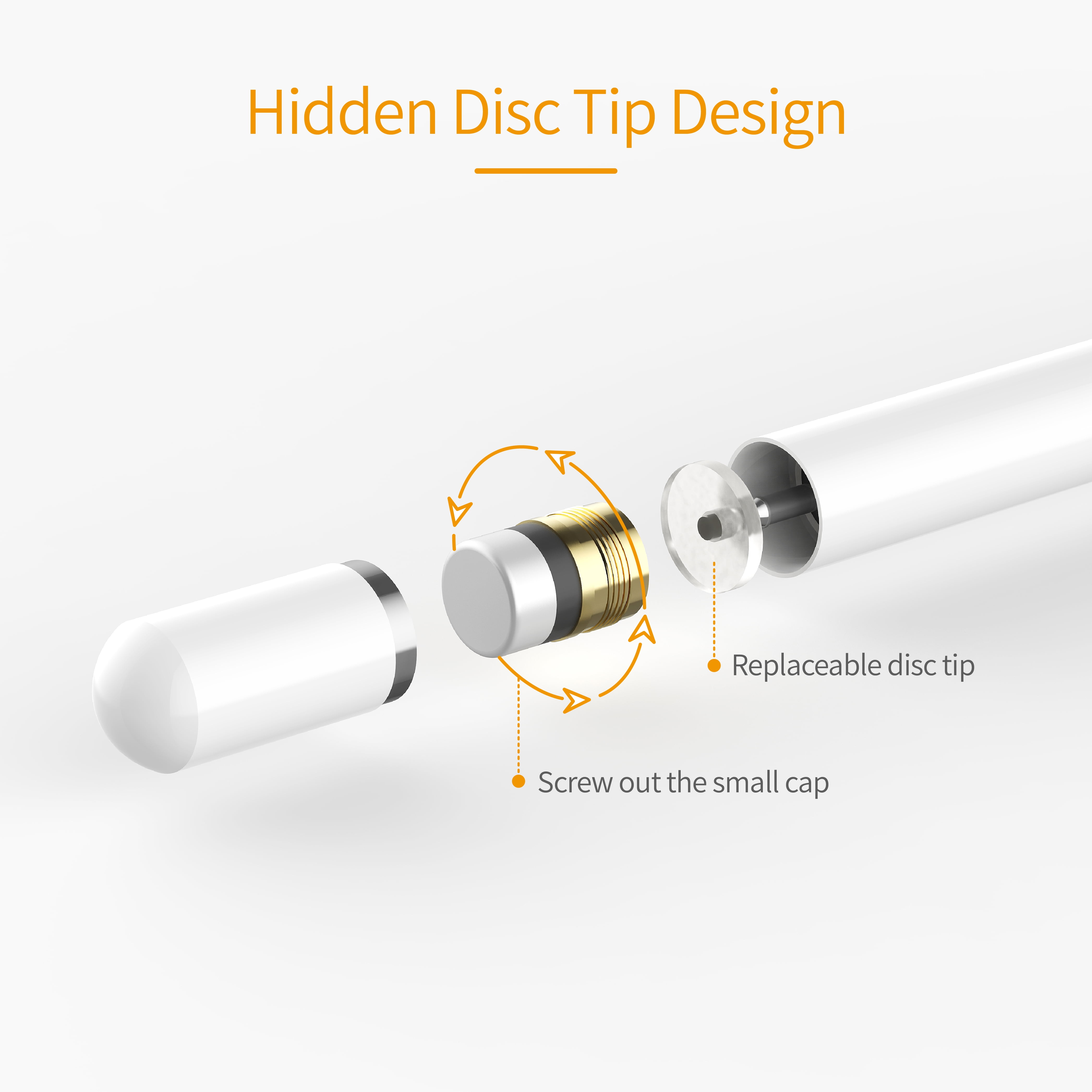 Disc Tip Capacitive Stylus Pen Compatible with Apple iPad/Samsung/Tablet/All Touch Screens