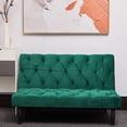 thumbnail image 3 of Canddidliike Sofa Converts to Sofa Bed Velvet Sofa Bed for Family Living Room, Apartment, Bedroom, Green, 3 of 7
