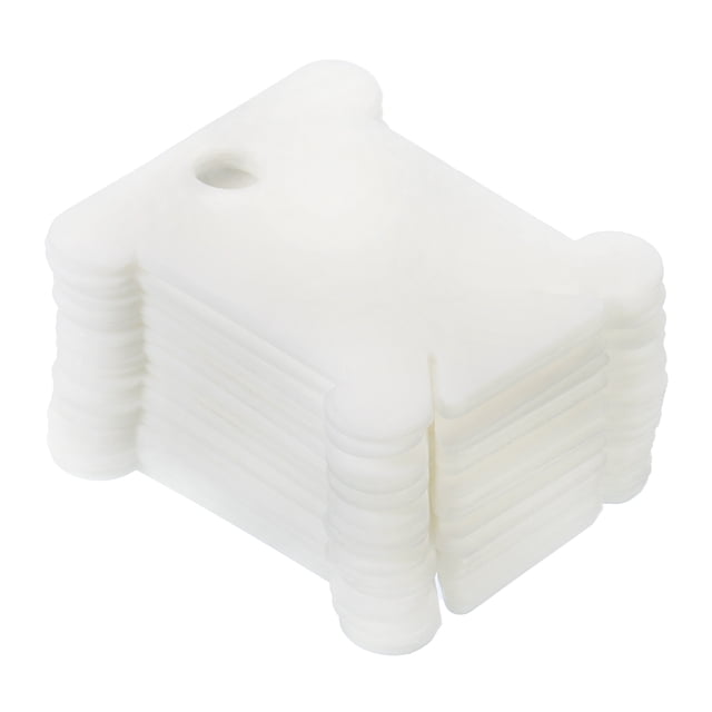Unique Bargains Plastic Floss Bobbin Sewing Thread Card Board, White 100 Pack