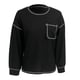 thumbnail image 5 of Gibobby Suéteres de invierno Suéter de punto sin capucha de color sólido con parte superior suelta de otoño e invierno para mujer (Negro, XL), 5 of 5