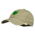 thumbnail image 2 of OH State Map Embroidered Washed Cotton Cap - Khaki OSFM, 2 of 5
