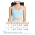 thumbnail image 5 of Sujetador deportivo con cuello en U para mujer, elástico, color puro, dobladillo ancho, espalda hueca, yoga, fitness, entrenamiento, sujetador para correr, azul hielo 10, 5 of 5