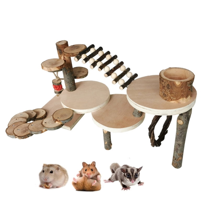 Safe and Engaging Wood Climbing Ladder Toy for Hamster Suitable for Creating a Stimulating Environment for Exercise