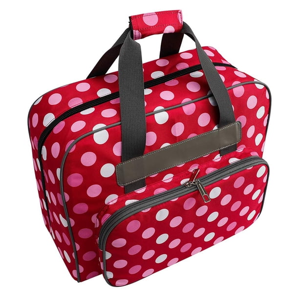 Bolsa de almacenamiento para máquina de coser, estuche de transporte plegable para máquina de coser, funda de almacenamiento acolchada, bolsa de transporte con bolsillos y asas