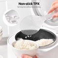 thumbnail image 4 of 329°F Heat Resistant Rice Spoon: Food-Grade TPX Rice Spatula Paddle Scooper, Non-Scratch for Non-Stick Cookware, with Built-in Stand, Light for Cooking, Serving Sushi, Pasta (Transparent), 4 of 6