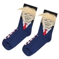 thumbnail image 2 of Calcetines Trump Con Pelo Falso 3D para Hombres Y Mujeres (oscuro) Azul Blanco, 2 of 6