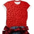 thumbnail image 5 of LIBRCLO Valentines Day Womens Tops Short Sleeve Graphic Tees, Casual Holiday Crewneck T Shirts, 5 of 5