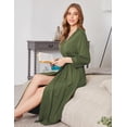 thumbnail image 4 of Ekouaer Women Robe Long Knit Bathrobe Lightweight Soft Summer kimono Robes Casual Loungewear with Attached belt, 4 of 6
