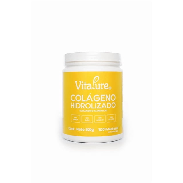 Colágeno Hidrolizado Vitapure 500 g | 100% Natural, Sin Sabor, Sin Gluten, 50 Porciones