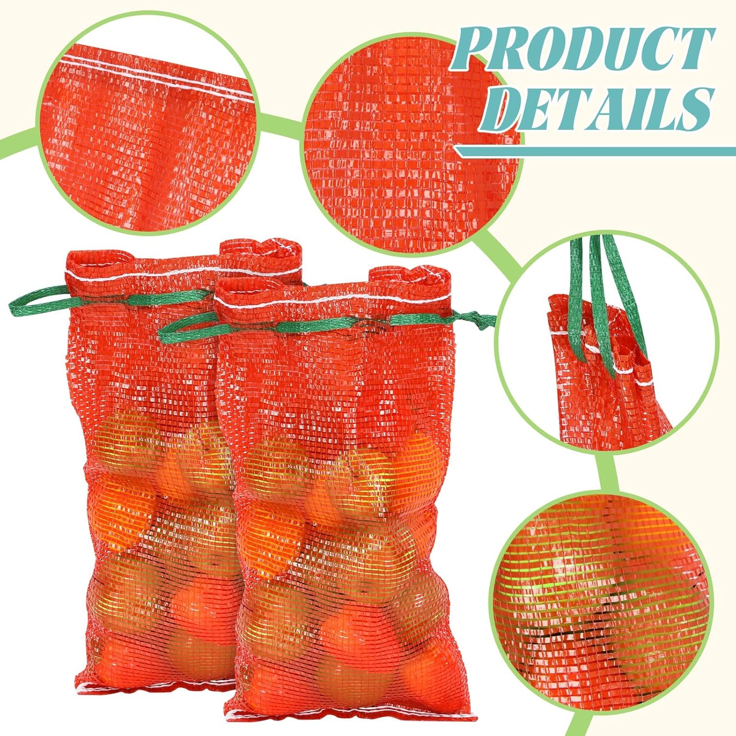 Reusable Storage Bags Kitchen Hanging Mesh Bag Home Fruit And Vegetable Storage Net Bag For Ginger Garlic Potatoes Onions - 15