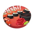 thumbnail image 2 of Xecao's Sushi Print Stool Covers offer stylish, washable protection for PU round bar stools, perfect for home or commercial use., 2 of 7