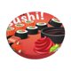 thumbnail image 1 of Disketp Sushi Funda Redonda para Taburete, Funda de Cojín para Silla de Bar Suave y Elástica-14 inch, 1 of 7