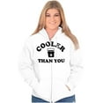 thumbnail image 4 of Funny er Than You Pun Sarcastic Joke Unisex Fleece Graphic Zip Up Hoodie Brisco Brands 2X, 4 of 5