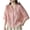 Pink women's v neck cotton linen blouse a1, variant on Women's V Neck Cotton Linen Blouse 3/4 Sleeve Embroidery Casual Boho Top Loose Holiday Vacation Beach Tunic Shirt, White 1