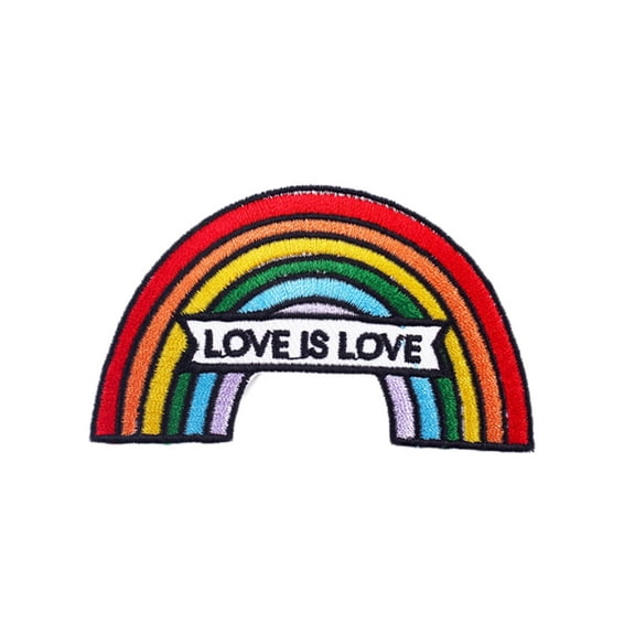 Ysmzzmsy 1 PCS Rainbow Iron On or Sew On Embroidered Homosexuality Patch