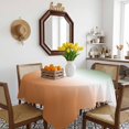 thumbnail image 3 of Sage Green Orange Ombre Table Cloth Waterproof Tablecloths, Abstract Modern Gradient Tablecloth Dining Table Cover for Kitchen Party Tabletop Outdoor, Square Tablecloth 54x54 Inch, 3 of 9