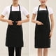 thumbnail image 5 of Delantal de trabajo de servicio, delantal de camarero de cafetería negro unisex Delantal de trabajo de camarero Características de vanguardia, 5 of 8