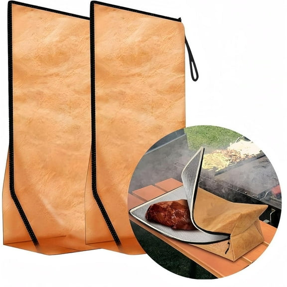 2Pcs Rest EZ BBQ Blanket, BBQ Blanket for Resting Meat, BBQ Insulated Bag - Reusable Large Capacity Zipped Opening Insulation for Tender and Juicy BBQ - Perfect for Outdoor Grilling