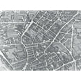 thumbnail image 2 of Bretez, Louis 32x25 Gold Ornate Wood Framed with Double Matting Museum Art Print Titled - Plan of Paris 1730 - II, 2 of 4