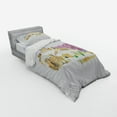thumbnail image 3 of Ambesonne Landscape Bedding Set 4 Pcs, Desert City Art, Queen, White Multicolor, 3 of 3