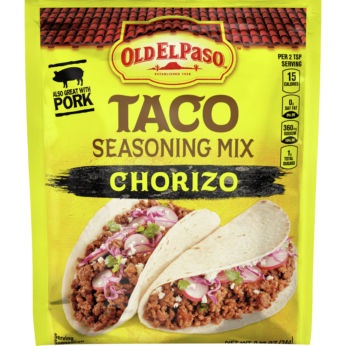 Old El Paso Chorizo Taco Seasoning Mix, 0.85 oz