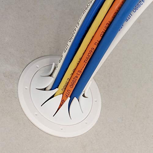 Construct Pro Speedy'Z Spring-Lock 2” Pasante de Cable Puerto (Blanco