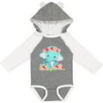 thumbnail image 3 of Inktastic Cute Baby Elephant with Flowers Boys or Girls Long Sleeve Baby Bodysuit, 3 of 5