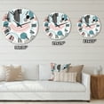 thumbnail image 4 of Designart 'Colorful Art Collage In Pastel Colors' Modern Wall Clock, 4 of 5