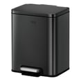 thumbnail image 1 of Bote de basura EKO Madison Acero Inoxidable 20 L Negro Con tapa y pedal, 1 of 5