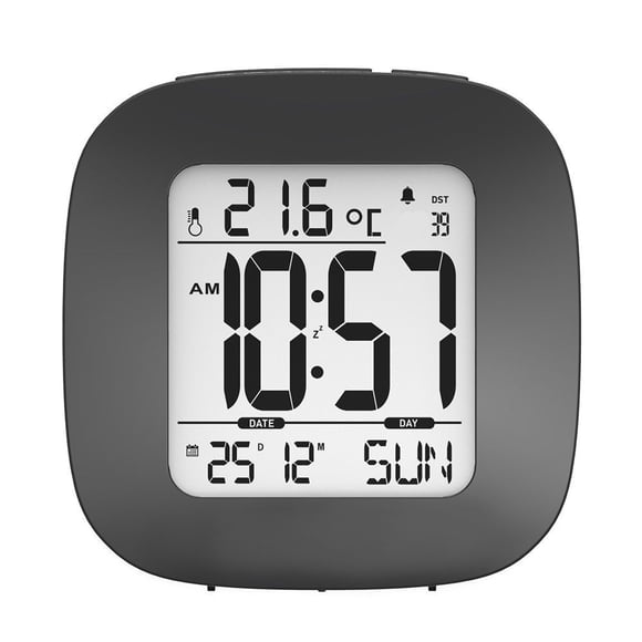 Horloge de Bureau Intelligente et Créative avec Rétroéclairage, Alarme Snooze, Heure et Date, Affichage Silencieux