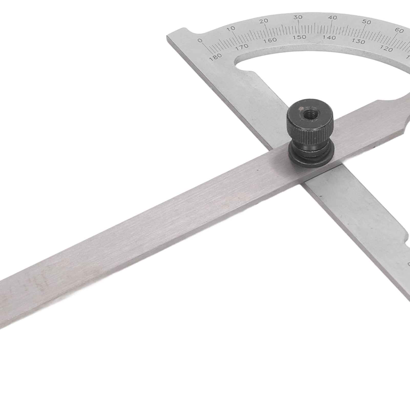 LAZIOEGR Carbon Steel Angle Protractor 0-180 Degree Angle Finder Woodworking Ruler Measure Tool, 5.91 x 7.87 inches / 150 x 200 mm, Silver