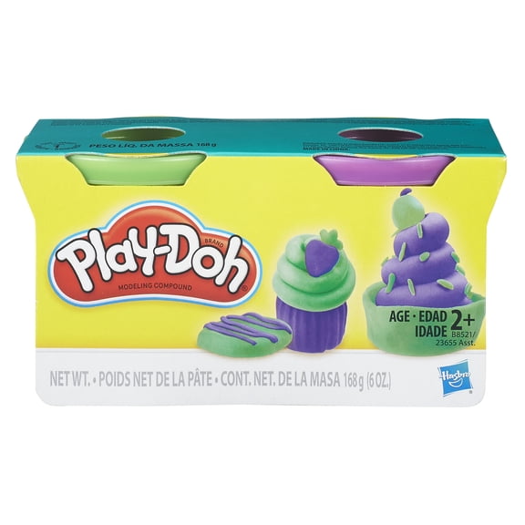 Play-Doh 2-Pack of Cans: Purple and Green