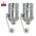 thumbnail image 4 of Royal Designs, Inc. Pull Chain Lamp Socket for Incandescent LED Bulbs, Polished Nickel, Set of 2, 4 of 7
