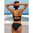 thumbnail image 6 of Charmo Women Bikini Sets Cutout O-Ring Swimsuit High Cut 2 Piece Bathing Suit, 6 of 6