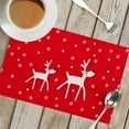 thumbnail image 2 of Polyester Christmas Linen Placemat Insulated Table Mat Napkin Set for Holiday Party Home Dining Decor, 2 of 5