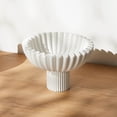 thumbnail image 2 of Anko Pleated Decor White Bowl, 2 of 5