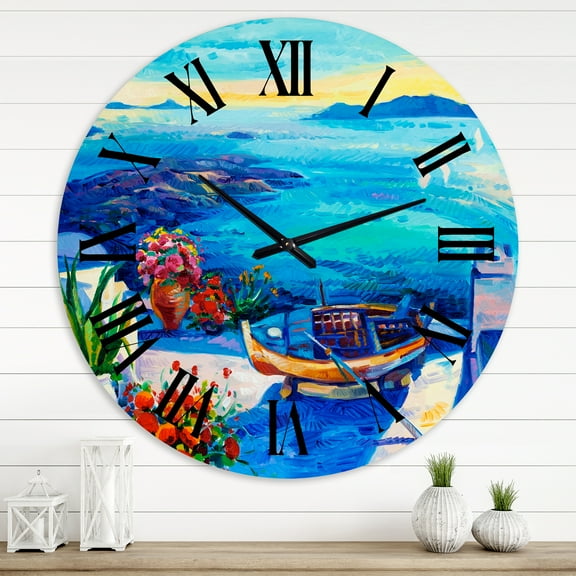 Designart 1 in Coastal Wall Clock
