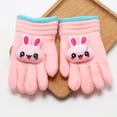 thumbnail image 3 of Guantes de invierno para niños, cálidos, de princesa, para niñas, de cinco dedos, cálidos, con forro polar, bonitos, para niños y niñas, de lana para bebés, 3 of 6