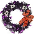 thumbnail image 3 of Halloween Wreath Gothic Wreath Skeleton Hand Design Roses Great For Holiday Parties Front Doors Wall Displays Halloween Solar Christmas Wreath Christmas Wreath with Stand for Front Door outside, 3 of 7