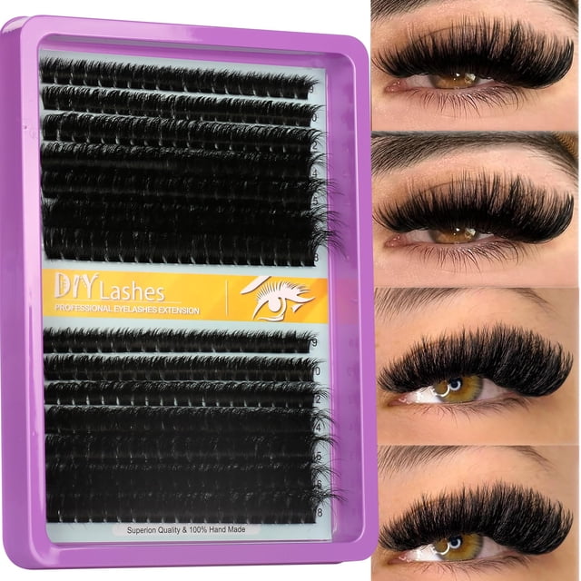 Pestañas en grupos Himirell 280 piezas C curl 9-18 mm