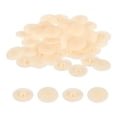 thumbnail image 1 of Unique Bargains 160PCS Screw Cap Covers, 17mm Plastic Screw Decorative Caps for Phillips Cam Self-Tapping Screws, White Maple, 1 of 6