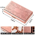 thumbnail image 3 of Metal Vintage Cigarette Case - With J6 Lighter Metal Case, Holds 12pcs 100mm Cigarettes or as an Organizer for RFID Credit Cards and Cash (Pink), 3 of 7