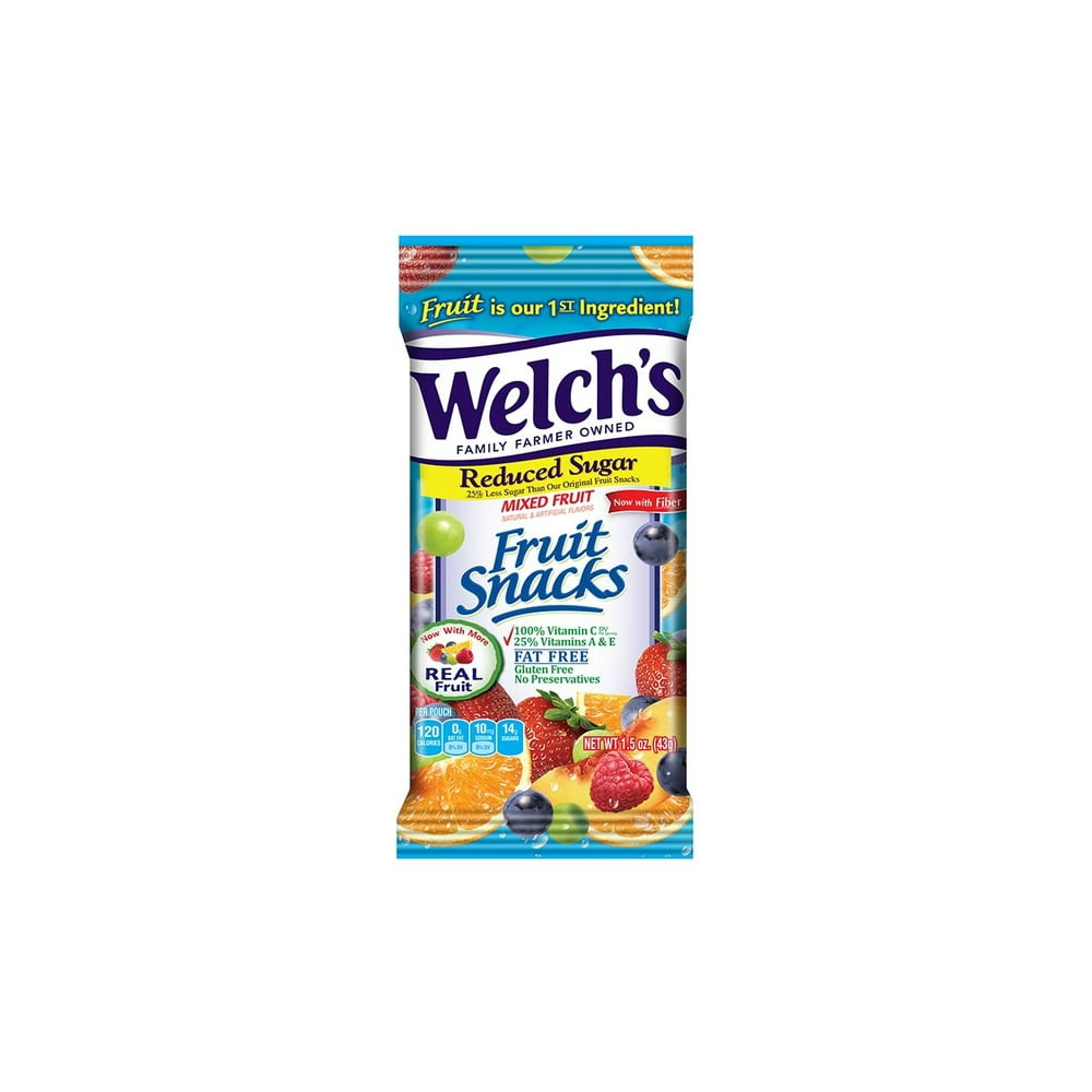 Welch's Reduced Sugar Mixed Fruit Snacks, 144 Count - Walmart.com