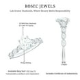 thumbnail image 5 of Rosec Jewels Pear Shaped Lab Diamond Cathedral Engagement Ring (5x7 mm, EF-VS Quality), 925 Sterling Silver, US 4.00, 5 of 8