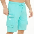 thumbnail image 4 of Mifsaly Men's Cargo Swim Shorts with Multi Pockets Drawstring Quick-Dry Beach Shorts Baggy Swimming Surfing Bathing Suit L, 4 of 6