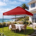 thumbnail image 4 of CROWN SHADES 10x10 Pop Up Canopy Patented Center Lock One Push Instant Outdoor Canopy Tent Red, 4 of 10