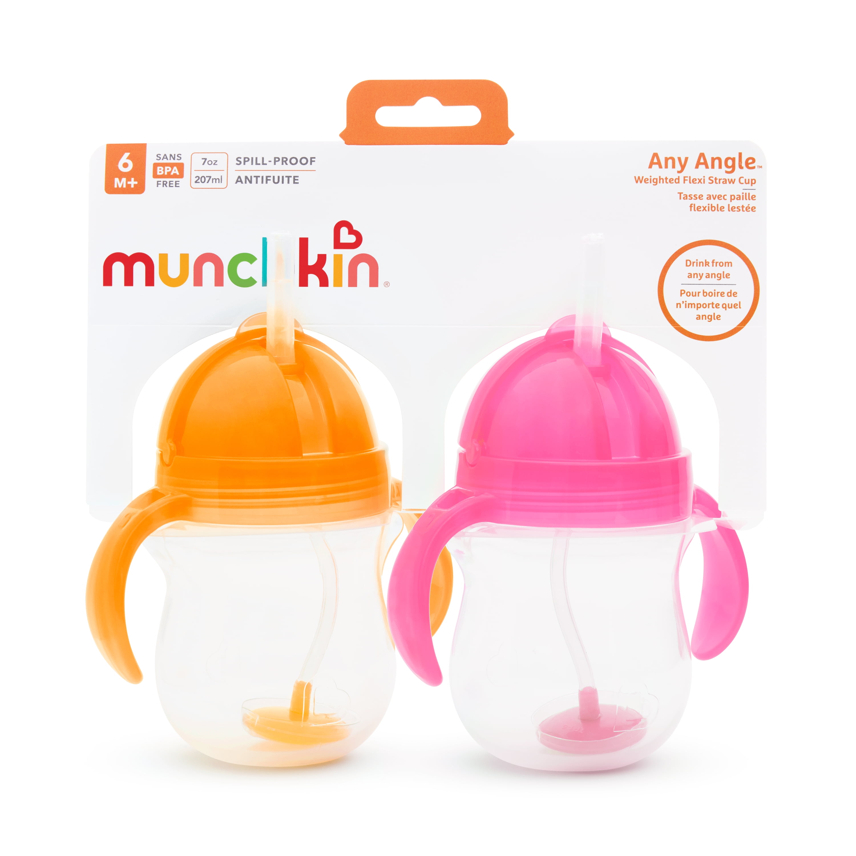 Munchkin Any Angle Click Lock Weighted Flexi Straw Trainer Cup