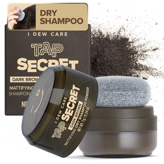 Champú seco I DEW CARE Tap Secret Marrón oscuro 7 g/7 ml