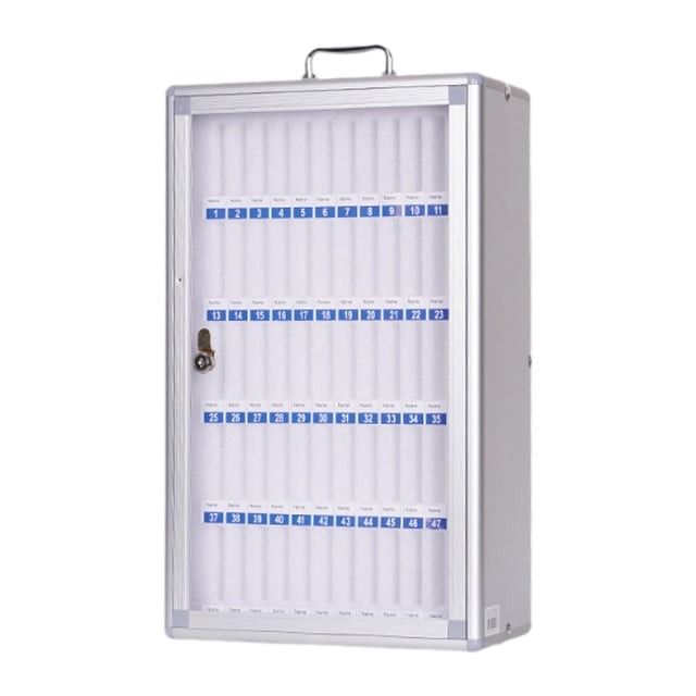 Armario para teléfonos con puerta transparente, organizador de bolsillo para aula, asa portátil, ideal para reuniones. 60 ranuras