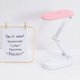 thumbnail image 1 of Lámpara de mesa plegable LED rosa con atenuación dual y fuente de luz tricolor, lámpara de mesa pequeña con protección ocular LED para estudiantes., 1 of 5
